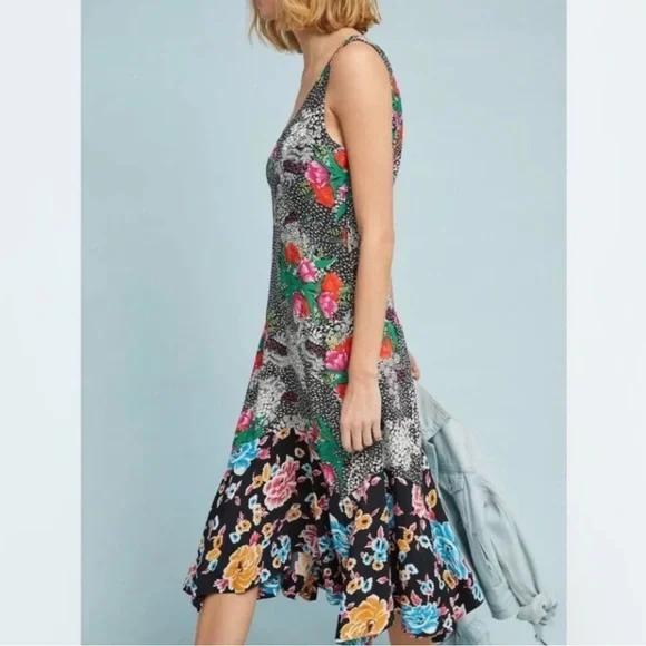 Anthropologie Maeve Violette Floral Midi Dress - Picture 7 of 14